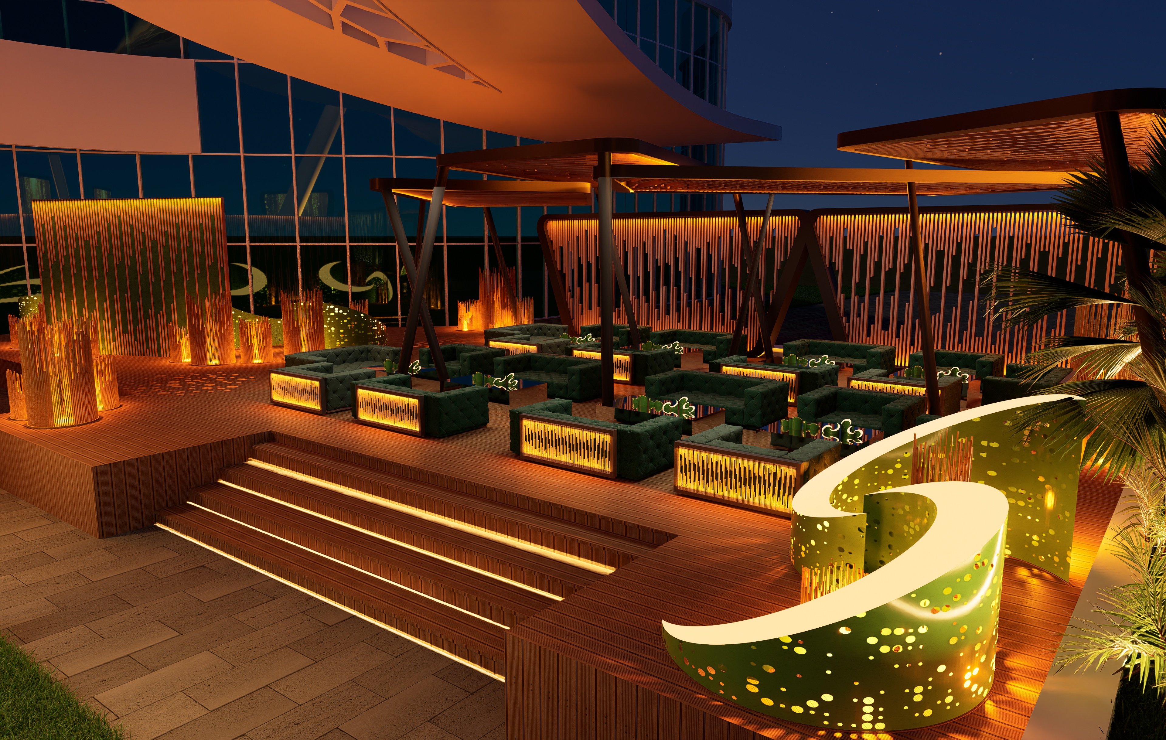 Elevated Seating Area